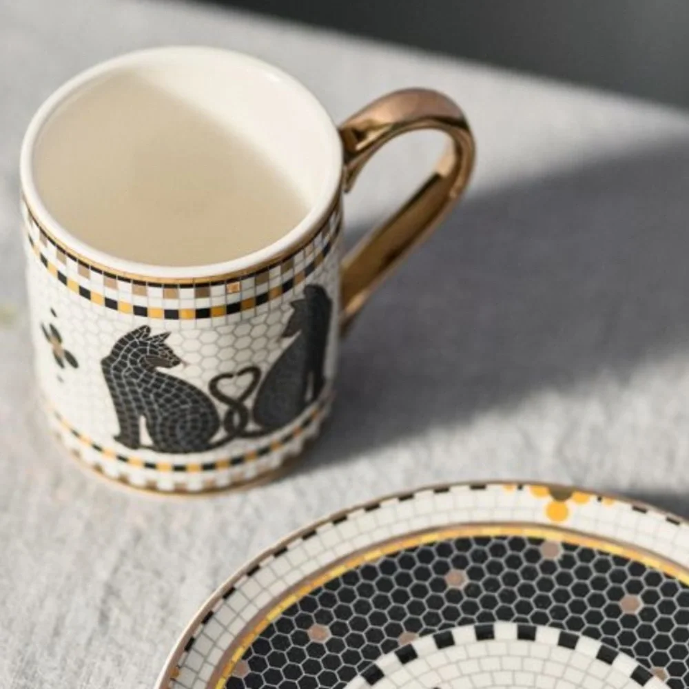Anthropologie Black and White Halloween Dinnerware Collection